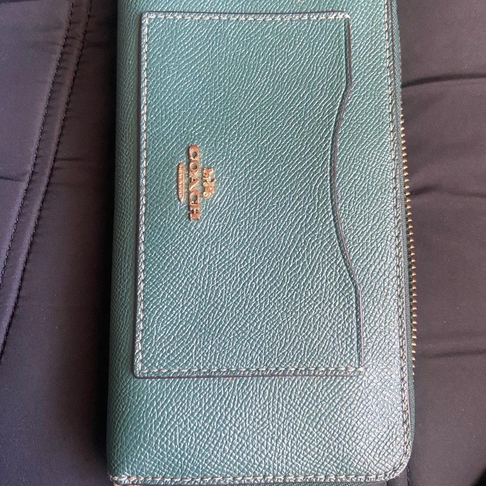 Coach Green Leather Wallet